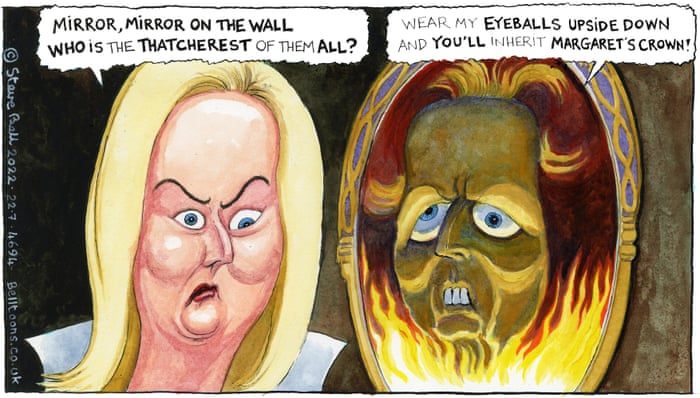Steve Bell on Liz Truss's campaign to lead the Tory party – cartoon | Opinion | The Guardian Steve Bell on Liz Truss's campaign to lead the Tory party – cartoon | Opinion | The Guardian