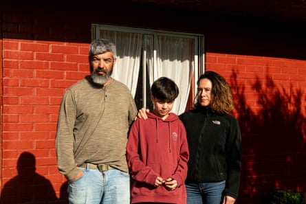 Patricia Silva with son Cristián and her husband Roberto