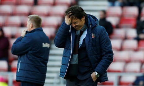 Chris Coleman reacts during Sunderland’s defeat by Brentford.