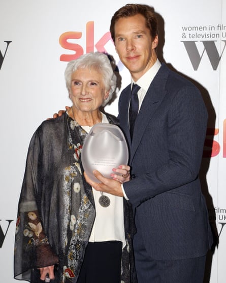 With Benedict Cumberbatch, Sherlock star, at the Women in Film and TV awards