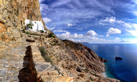 The monastery of Hozoviotissa in Amorgos island.