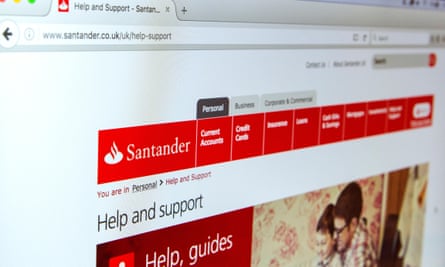 the santander help and support page online