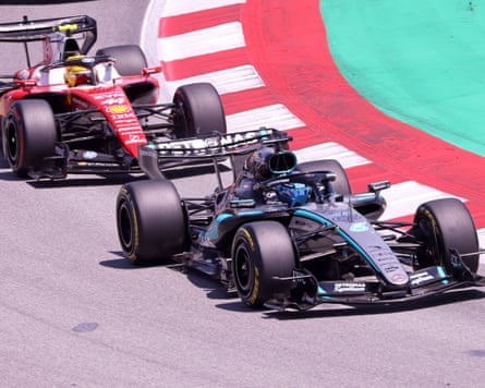 Lewis Hamilton chases George Russell, who was successful power early successful nan race