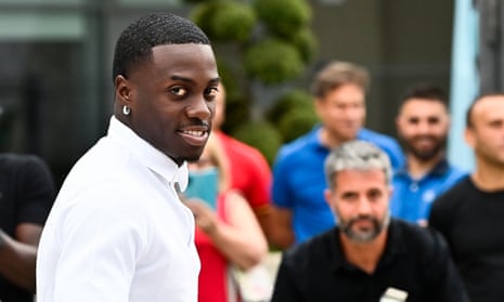 Timothy Weah of Juventus FC arrives for his medical check at J Medical in Turin, Italy.