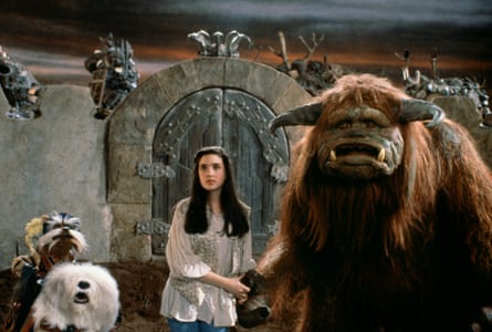 Director Jim Henson designed a dazzling array of puppets to appear alongside the human cast … Jennifer Connelly, centre, in Labyrinth.