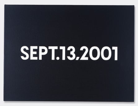 On Kawara’s Date Painting, made on 13 September, 2001.