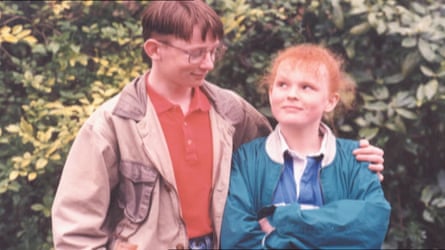 A school boy and schoolgirl in Byker Grove