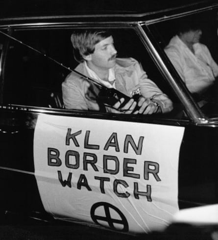 David Duke, then leader of the KKK, patrolling the US-Mexico border for illegal immigrants in 1977.