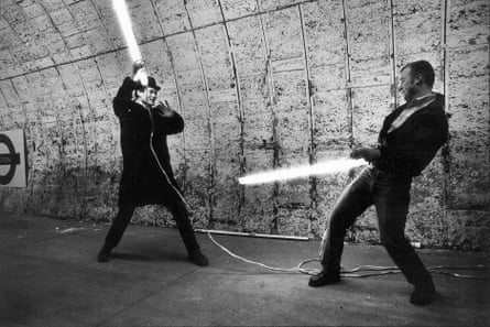 At a crossroads … the light-sabre scene was inspired by Barson’s arrest and imprisonment for smashing neon lights.