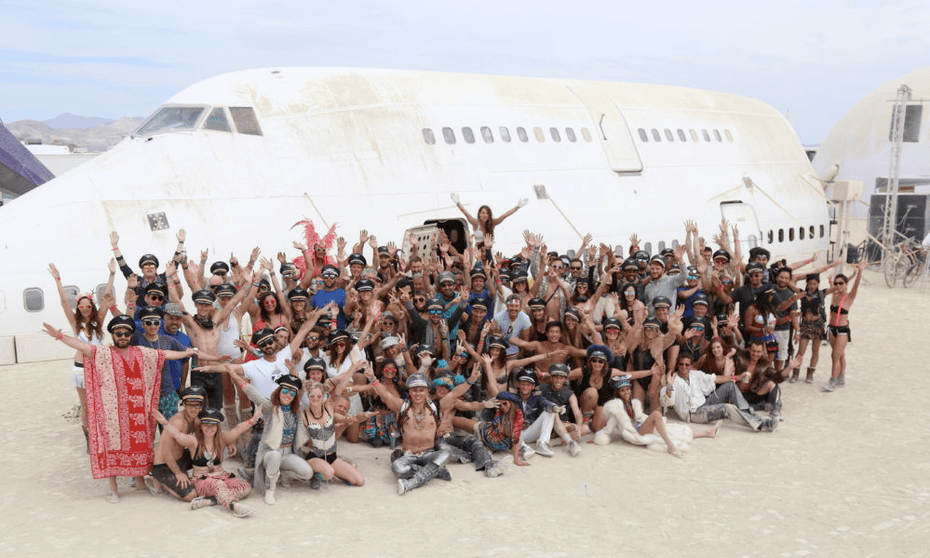 The Big Imagination art projectwith their Boeing 747 at Burning Man.