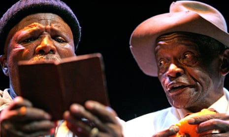 Winston Ntshona, right, and John Kani in a 2007 production of Sizwe Banzi Is Dead at the Lyttelton theatre in London.