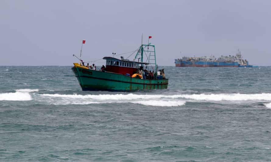 A boat with Sri Lankan migrants that tried to reach Australia in 2016.