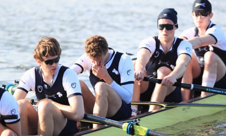Oxford’s crew after the Boat Race.