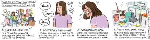 Becky Barnicoat cartoon on maxxing out, panel 1