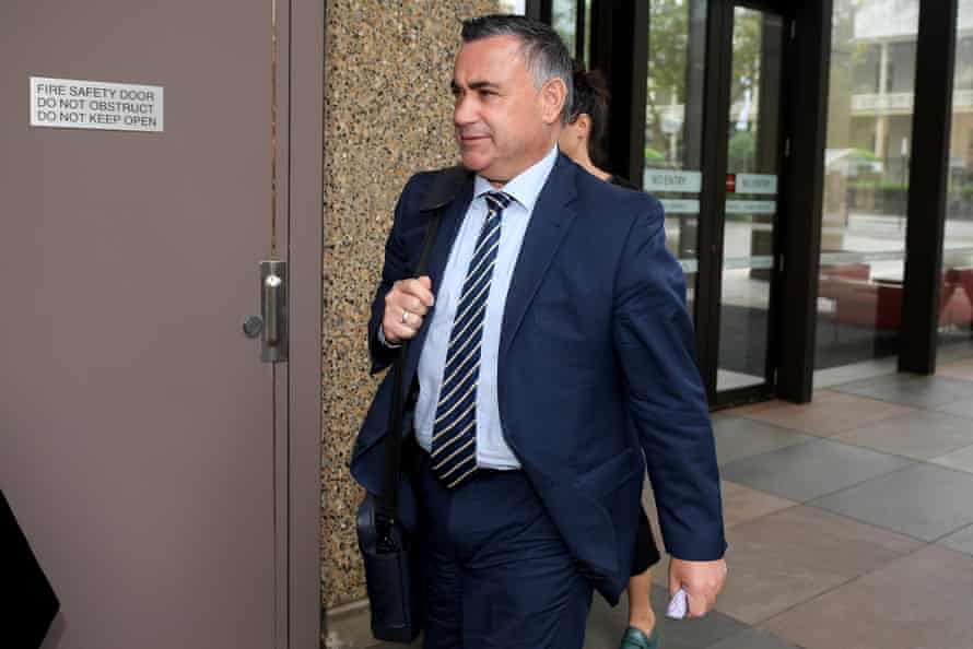 Former NSW deputy premier John Barilaro leaves the federal court of Australia in Sydney in March.