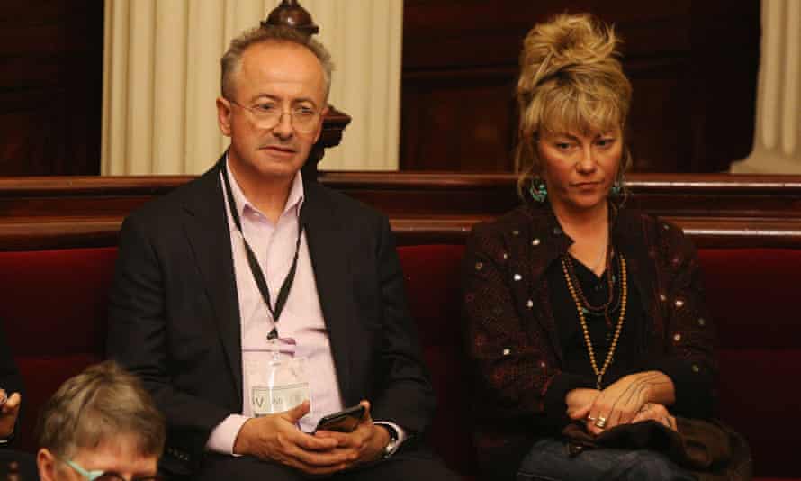 Andrew Denton (left) listening to the assisted dying debate: ‘This was a government-sponsored process and that’s the first time that’s happened.’