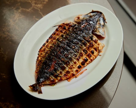 Kid’s grilled mackerel.