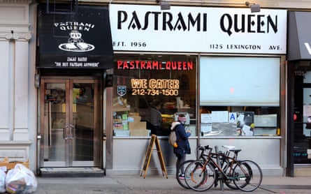 Pastrami Queen, 1125 Lexington Ave, New York, NY. exterior storefront of a kosher jewish deli on the Upper East Side of Manhattan