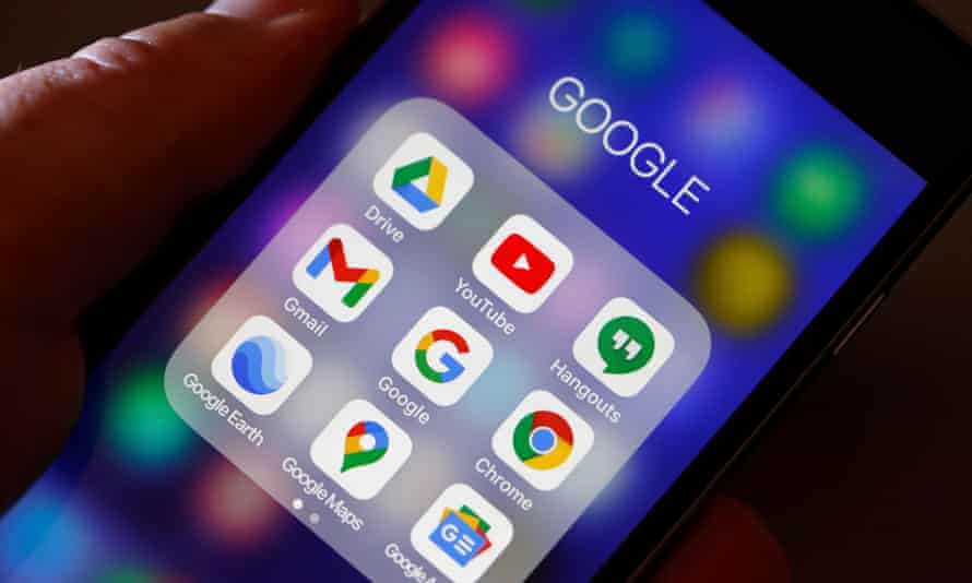 Google apps on an iPhone