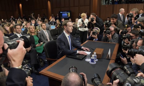 Mark Zuckerberg testifies before US senators.