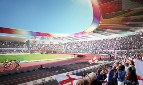 An artist’s impression of Alexander Stadium in Birmingham, which is set to host event at the 2022 Commonwealth Games.