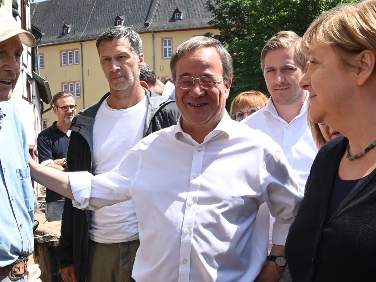 German Election Frontrunners Fail To Impress With Flood Response Germany The Guardian