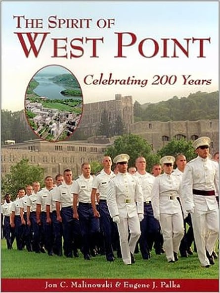 Jim Gurbisz, visible second row centre, marches across the Plain at West Point on R-Day, 1998.