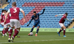 Aubameyang scores the opening goal of the game.