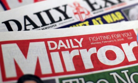 Daily Express and Daily Mirror mastheads