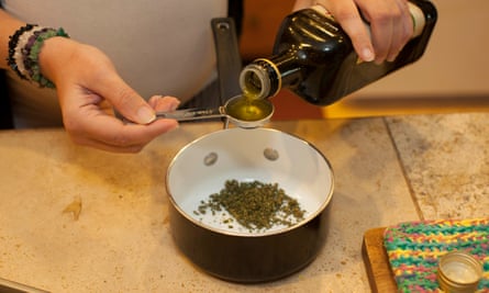 Colorado chef  Jessica Catalano prepares a cannabis-infused meal at her home