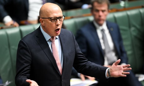 Opposition leader Peter Dutton speaks during Question Time in the House of Representatives, Thursday, 3 August, 2023.