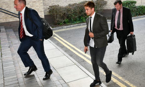 Danny Cipriani arrives at the Holiday Inn Bristol Filton to face the RFU independent disciplinary panel.