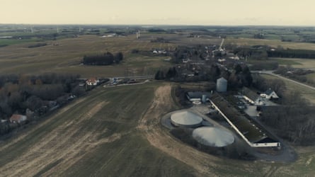 A view of the pig farm from the sky