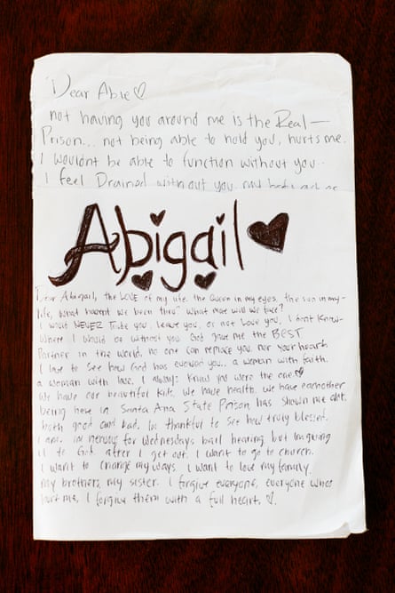 A letter with Abigail in big letters and hearts