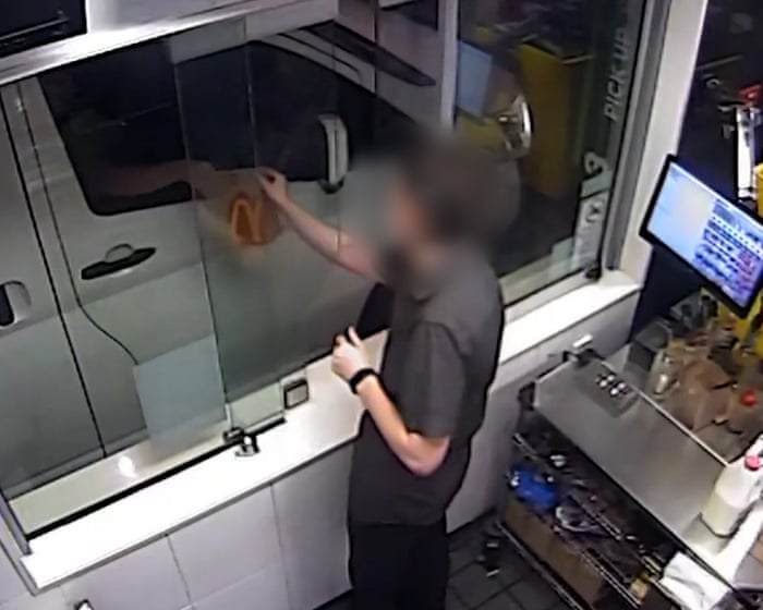 Beau Lamarre-Condon visits McDonald’s drive-thru in van allegedly used to dispose of bodies, in CCTV shown to jury