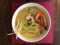 ‘The cook responsible for my first laksa’, Sylvia Tan, uses dried shrimp in her soup.