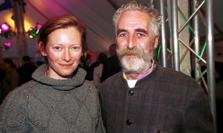 Byrne with former partner Tilda Swinton in 2004.