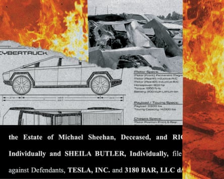 Collage of Cybertrucks