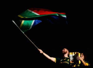 Some happy South Africa fans.