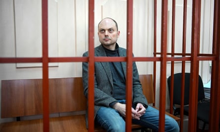 Vladimir Kara-Murza sduring a hearing at the Basmanny court in Moscow on 10 October 2022.