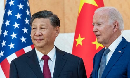 Joe Biden and Xi Jinping at the G20 summit in Bali, Indonesia.