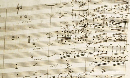 The manuscript of Beethoven’s ninth symphony