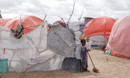 A camp for internally displaced people, Somalia. The country is the only one of the 135 ranked to fall into the extremely ‘alarming’ category.