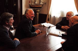 Andre Singer, Werner Herzog and Mikhail Gorbachev in Meeting Gorbachev