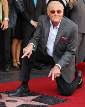 Adam West attends a ceremony honouring him with a star on The Hollywood Walk of Fame on 5 April 2012 in California