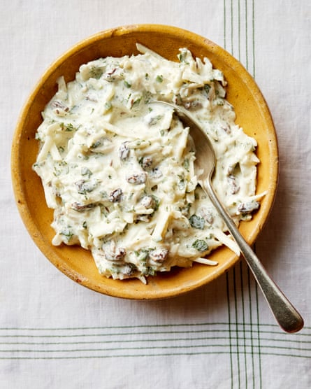 Ravinder Bhogal’s apple and raisin raita.