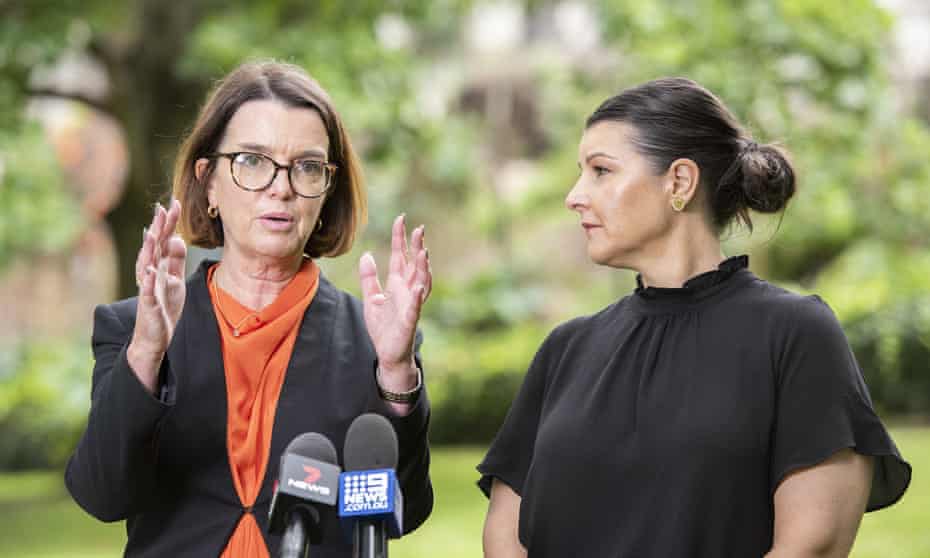 Social services minister Anne Ruston and Good Shepherd chief executive Stella Avramopoulos announce the Fourth Action Plan to Reduce Violence Against Women and their Children