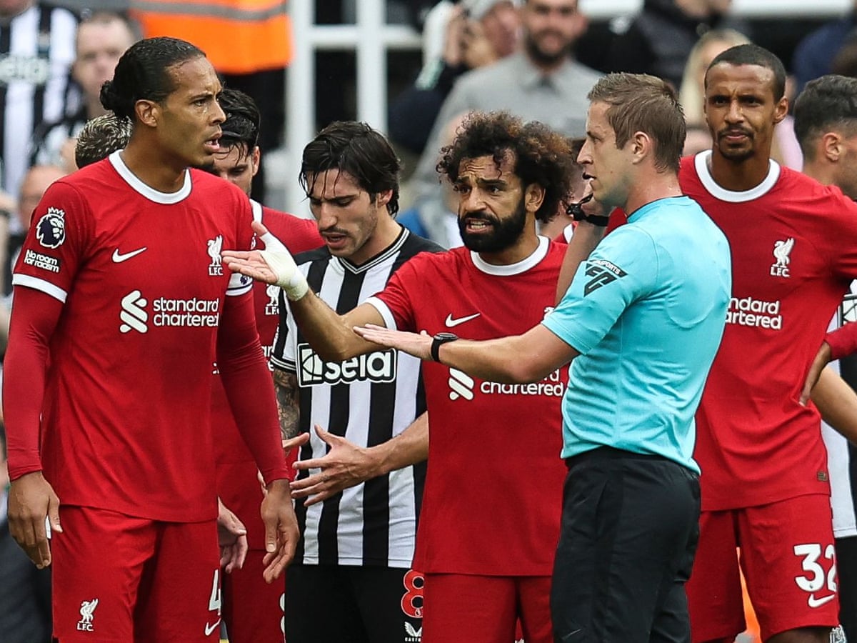 Liverpool's Virgil van Dijk charged by FA over reaction to red card at  Newcastle | Liverpool | The Guardian