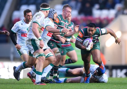 Manu Tuilagi (right) has been with Leicester Tigers since 2009 but left the club after refusing to take a Covid-19-induced pay cut.