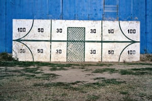 Skopje, North Macedonia goalposts photographed by Neville Gabie.